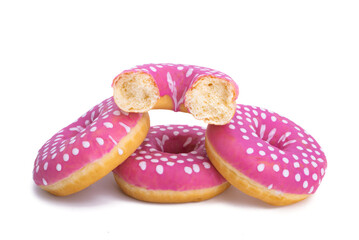 donuts in glaze isolated