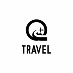 vector illustration of travel logo, airplane flying vector