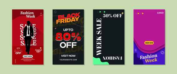 1080*1920 Instagram story fashion sale post fully customizable with free fonts (Abril Fatface, lora, Montserrat)