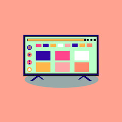 Smart Tv Vector Illustration