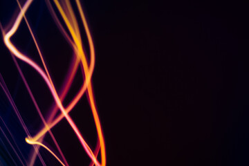 illustration of abstract lines. Free lines seamless pattern made by hand, brush. Handmade drawing, blur