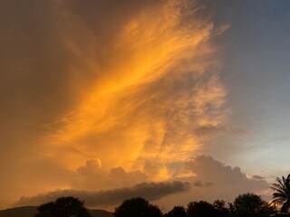 Sunset with Yellow sky