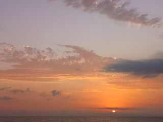 Colorful sunset at the sea.