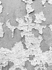 White cracked paint on the wall