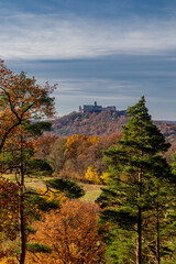 Fototapeta premium Herbstspaziergang rund um die Wartburgstadt Eisenach am Rande des Thüringer Waldes - Thüringen