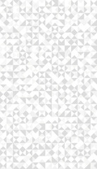Abstract triangles design. Grey and white geometric pattern. Tall banner background with triangles. Triangular wallpaper pattern texture