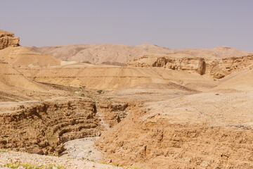 Canyon in the Judean Desert in Israel