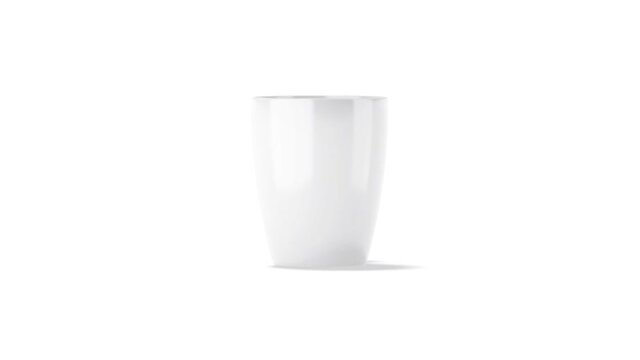 Blank ceramic henley mug with handle mockup stand, looped rotation