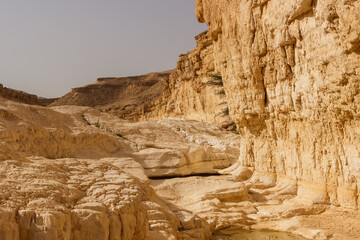 Cliffs in the Judean Desert in Israel