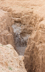 Canyon in the Judean Desert in Israel