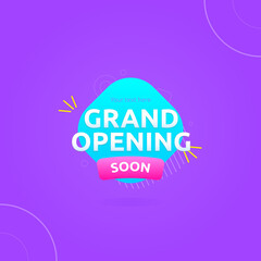 Grand opening design template, invitation card. Colorful creativity design with bold text. Grand opening vector illustration, background, . Template banner. Vector illustration
