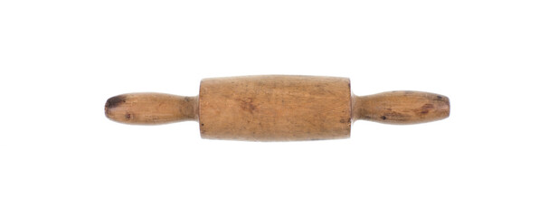 small rolling pin isolated on white background