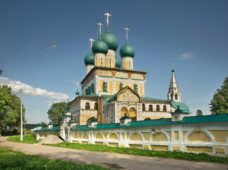 Fototapeta na wymiar Resurrection cathedral in Tutayev (former Romanov-Borisoglebsk). Russia