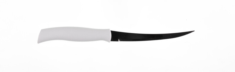 citrus bar knife isolated on white background, tomato knife