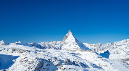 Fototapeta na wymiar Matterhorn, Zermatt, Skiing, Winter Hiking, magical Landscampe of Zermatt, Glacier Paradies, Riffelberg, Furi, Rothorn, Monta Rosa, Dufourspitze,Visp, Sunnegga, Gornergrat, Randa, Tasch, Zmutt, Liska