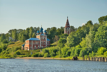 Fototapeta premium Kazan-Transfiguration church in Tutayev (former Romanov-Borisoglebsk). Russia