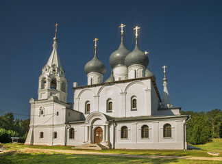 Fototapeta na wymiar Cathedral of Exaltation of Holy Cross in Tutayev (former Romanov-Borisoglebsk). Russia