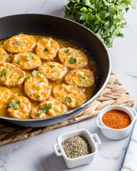 Recipe of Potatoes of Importance in a pan with some spices