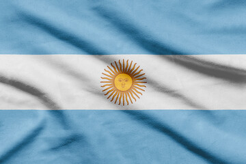 Argentine flag in wavy fabric