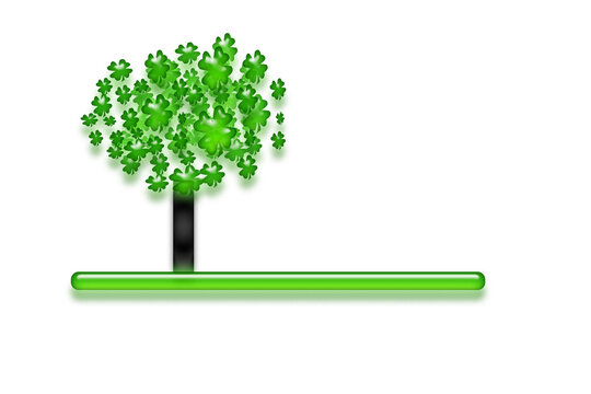 Shamrock Tree Isolated on White
