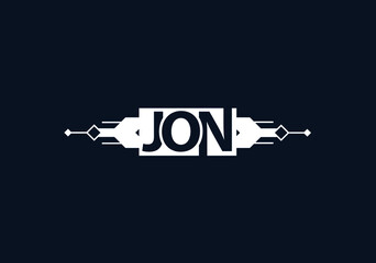 JON letter logo and icon design template - obrazy, fototapety, plakaty