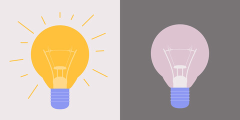 Light Bulb Turned on and Turned Off