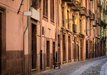 Naklejka premium Altstadt von Bosa, Insel Sardinien, Italien