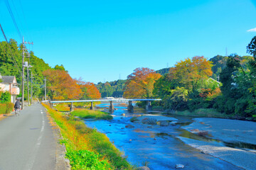 Fototapeta na wymiar 東京都あきる野市　秋川の渓流/ Akiruno city Tokyo・Akigawa Mountain stream