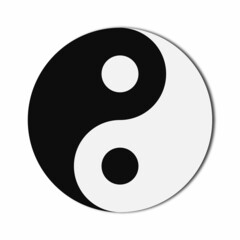 Yin yang icon vector isolated