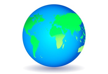 Globe, world maps. Planet Earth. Sphere Icon Political Map Environmental Protection Concept Save nature. Vector illustration.