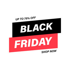 Black Friday sale. Banner. Vector illustration isolated on white background