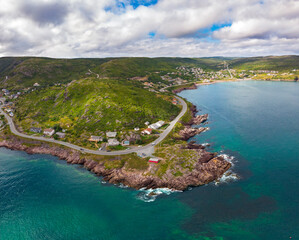Coastal road between small towns
