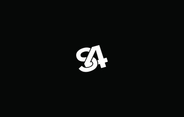 S4 Letter Logo Design. Creative Modern S 4 Letters icon vector Illustration.