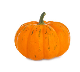 Fresh ripe orange pumpkin isolated on white