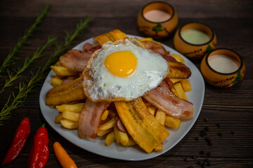 Salchipapa peruana French fries