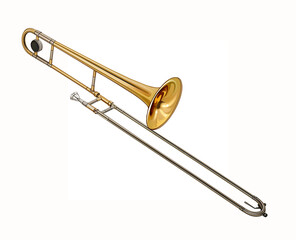 trombone musical instrument - obrazy, fototapety, plakaty