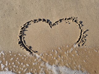 Herz im Sand
