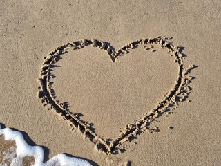 Herz im Sand