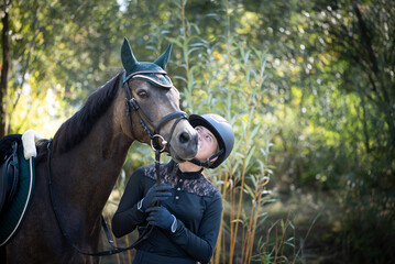 Obraz premium Reiterin & Pferd