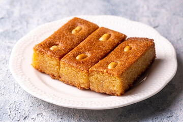 Turkish Dessert Sambali or Damascus Dessert (Sam Tatlisi)