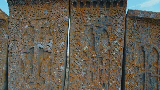 Khachkar Cemetery with Ancient Carved Stones in Noratus Armenia