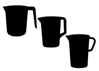 Measuring cups with a handle. Vector image.