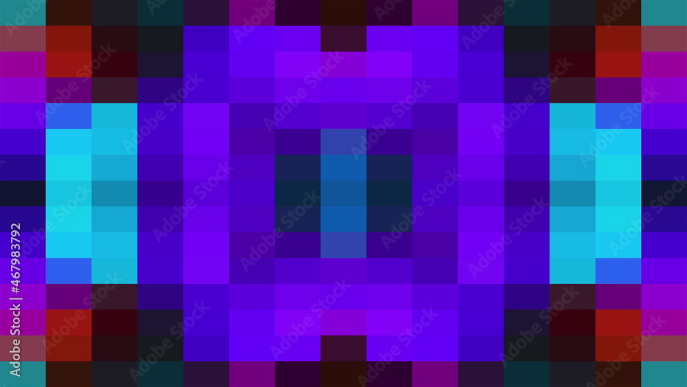 Poster colored mosaic background, computer generated. surface of multi-colored blocks. 3d rendering of dyna