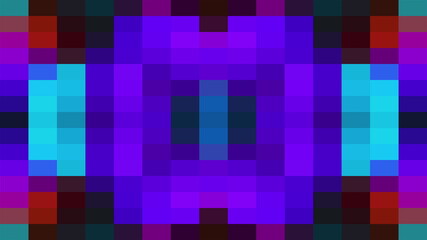 Colored mosaic background, computer generated. Surface of multi-colored blocks. 3d rendering of dynamic geometric style