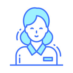 teenager icon, single avatar vector illustration