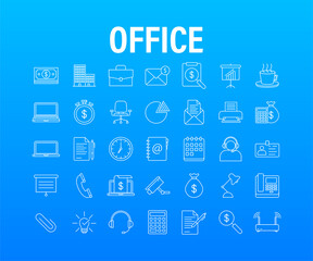 Office icon. Web icon set. Office, great design for any purposes. Vector stock illustration
