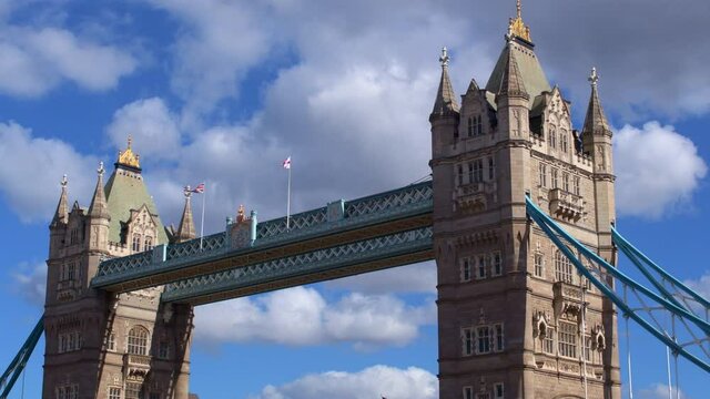 London, England, City Area Tower bridge Central Time Lapse
