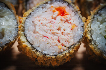 Sushi- delicious menu Fastfood- restaurant concept