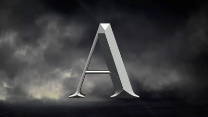 3D Serif Letters in Spooky Style