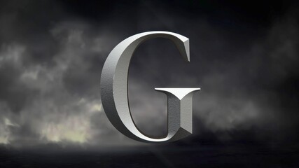 Obraz premium 3D Serif Letters in Spooky Style